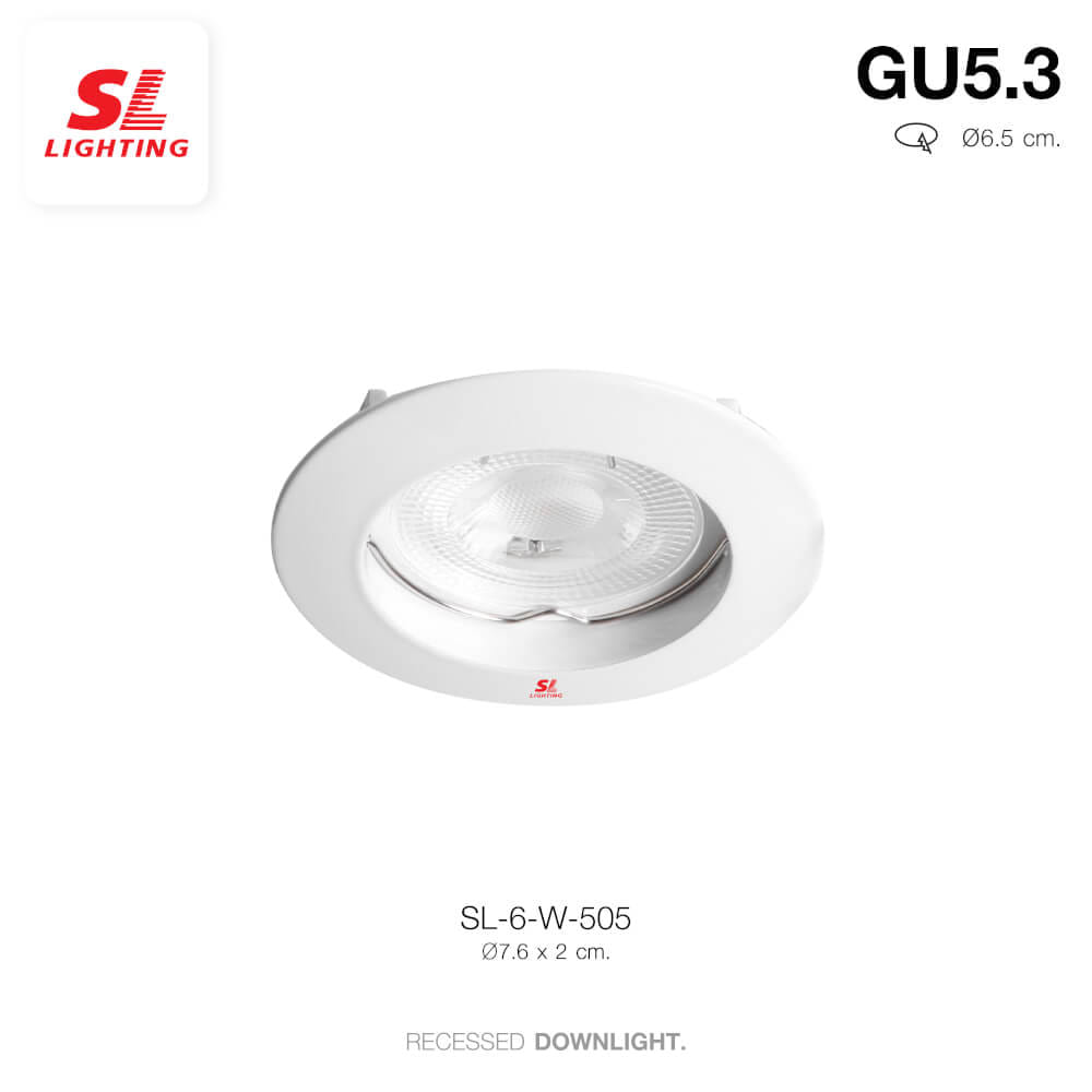 ดาวน์ไลท์ SL LIGHTING 505 ทรงกลม สีขาว