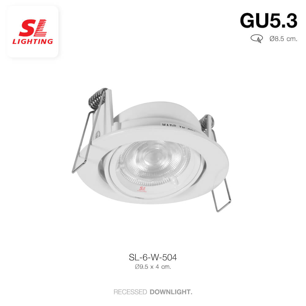 ดาวน์ไลท์ SL LIGHTING 504 ทรงกลม สีขาว
