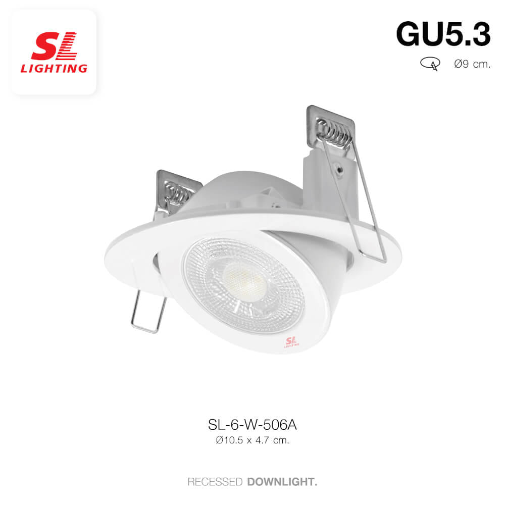 ดาวน์ไลท์ SL LIGHTING 506A ทรงกลม สีขาว