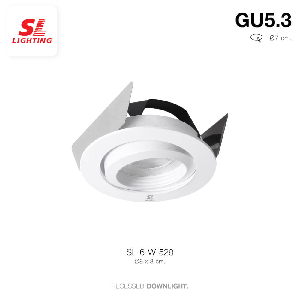 ดาวน์ไลท์ SL LIGHTING 529 ทรงกลม สีขาว