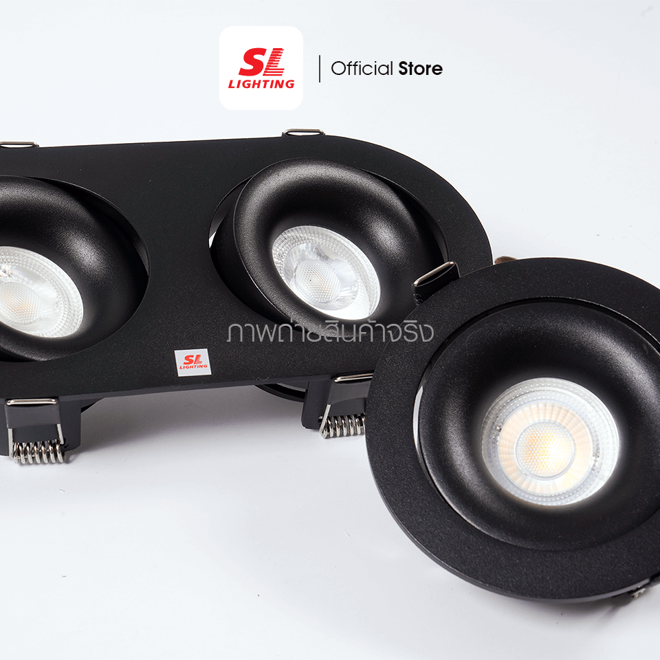 ดาวน์ไลท์ SL LIGHTING 588-1 สีดำ กลม