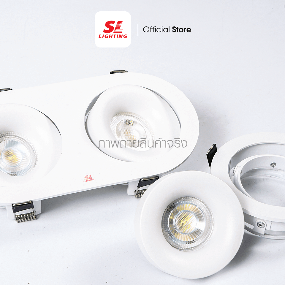 ดาวน์ไลท์ SL LIGHTING 588-2 สีขาว วงรี