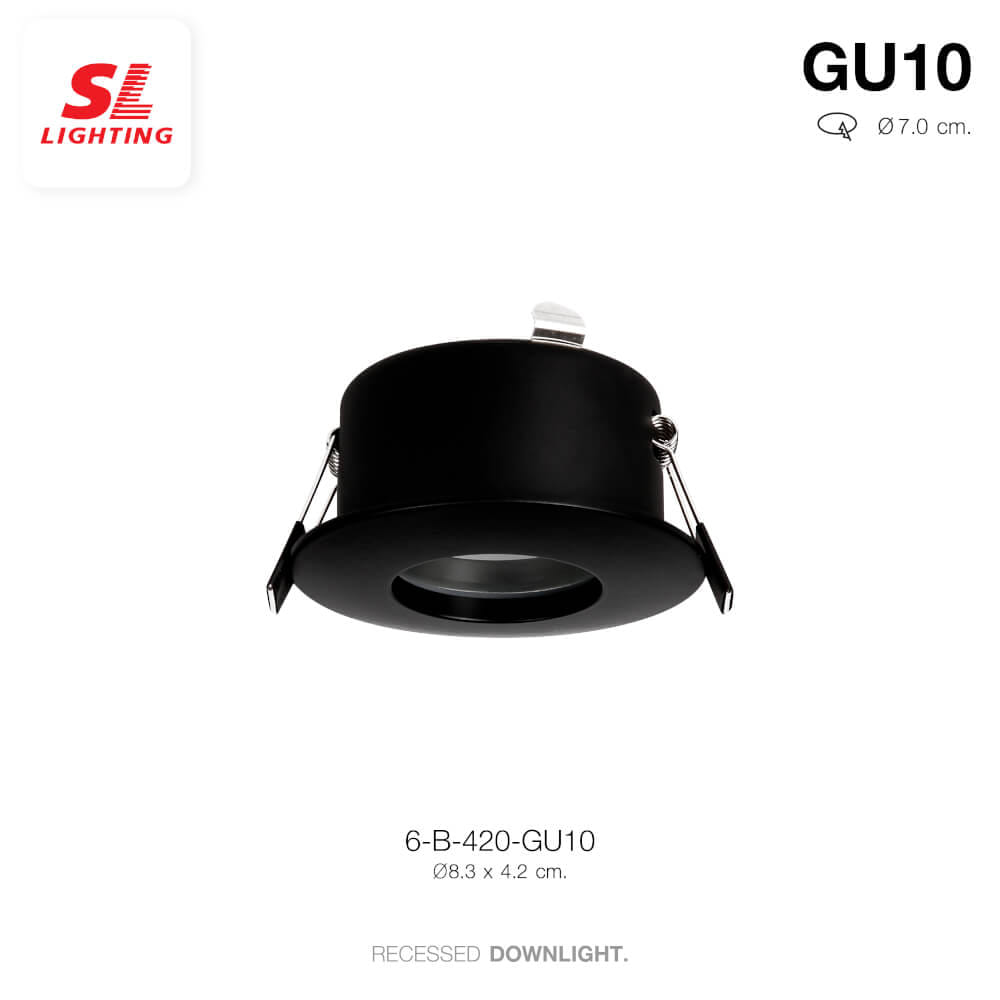 ดาวน์ไลท์ SL LIGHTING 420 ทรงกลม สีดำ