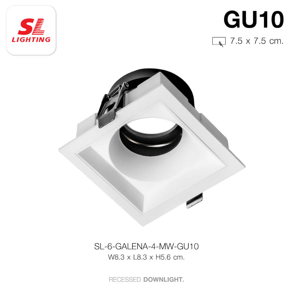 ดาวน์ไลท์ SL LIGHTING GALENA ทรงสี่เหลี่ยม สีขาว