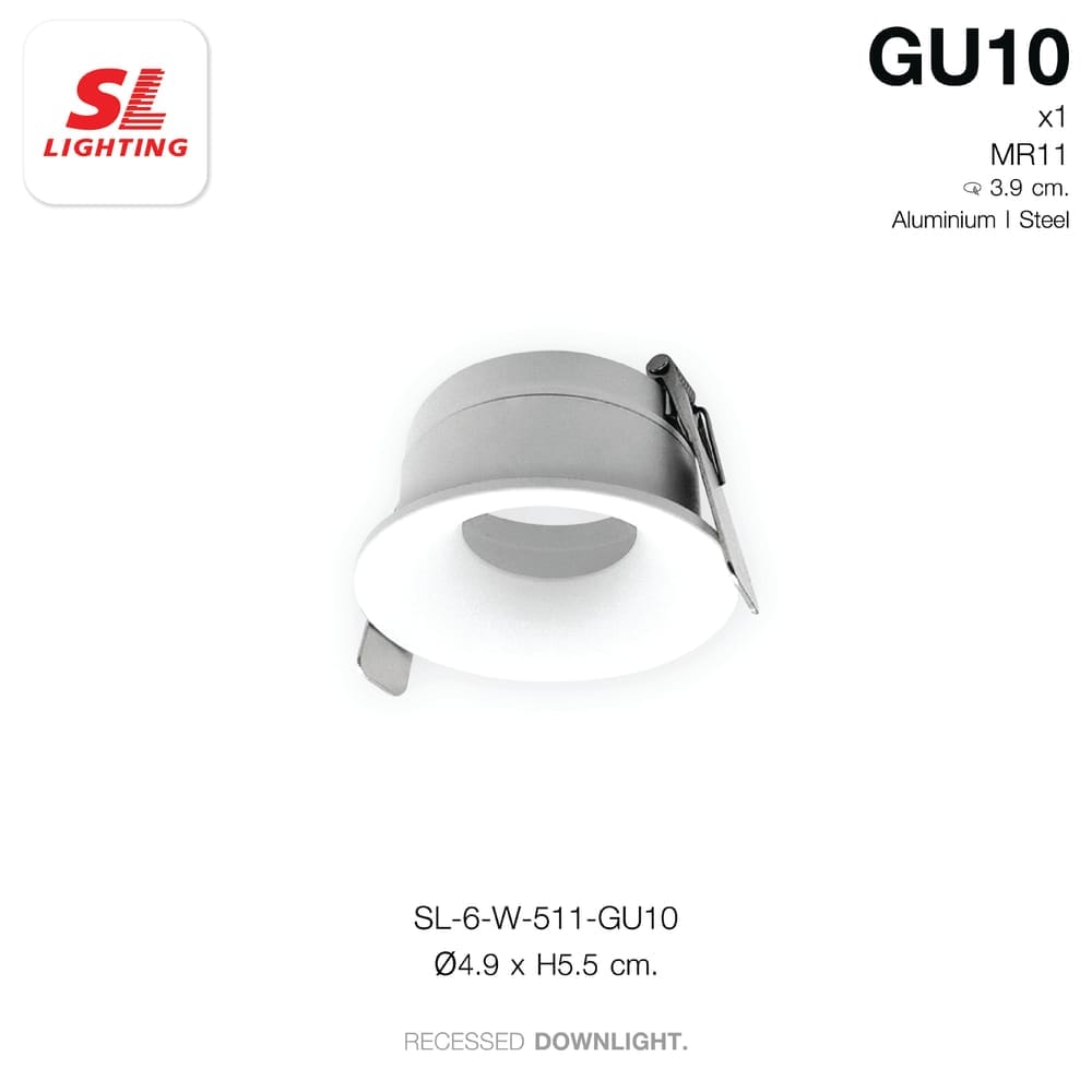 ดาวน์ไลท์ SL LIGHTING 511 MR11 GU10 ทรงกลม สีขาว
