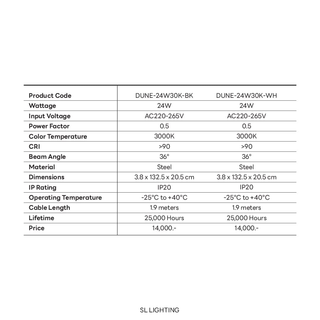 ไฟช่อ LED SL LIGHTING รุ่น DUNE 24 วัตต์ WARM WHITE สีดำ