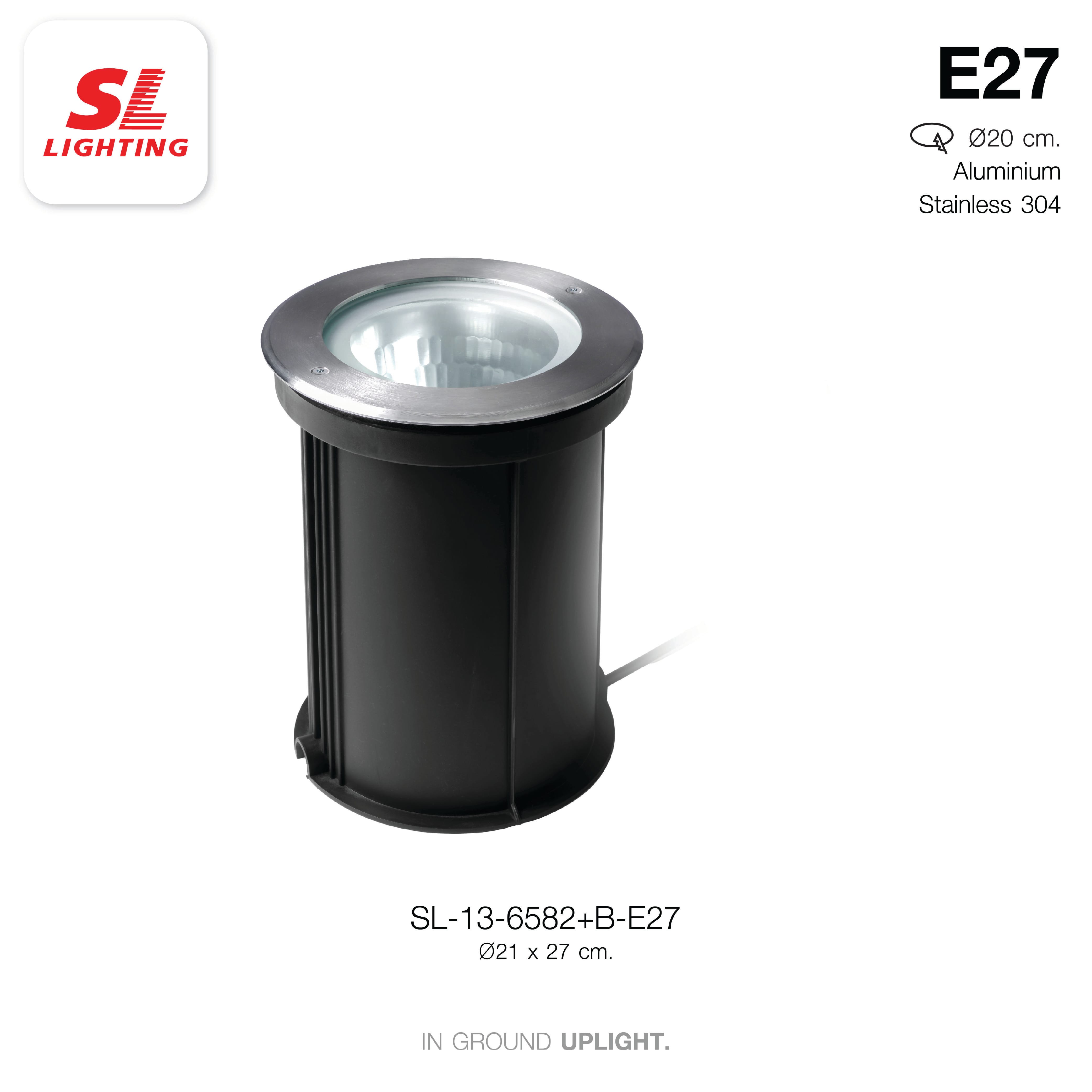 ไฟฝังพื้น SL LIGHTING 6582 E27 สีเงิน