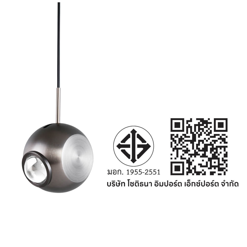 ไฟช่อ LED SL LIGHTING รุ่น ORI 6 วัตต์ แสงวอร์มไวท์ สีไทเทเนียม 1 หัว
