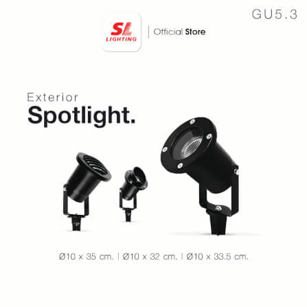 ไฟส่องต้นไม้ SL LIGHTING 3702 GU5.3 สีดำ_1