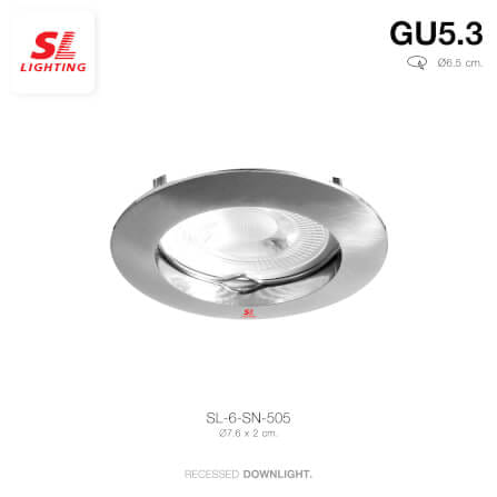 ดาวน์ไลท์ SL LIGHTING 505 ทรงกลม สีเงิน_3