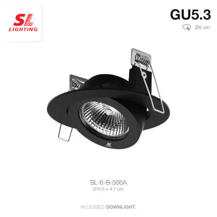 ดาวน์ไลท์ SL LIGHTING 506A ทรงกลม สีดำ_3