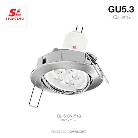 ดาวน์ไลท์ SL LIGHTING 513 ทรงกลม สีเงิน_3