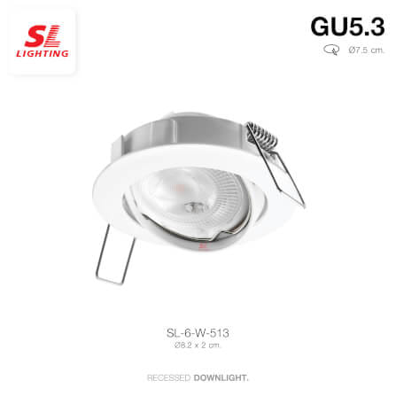 ดาวน์ไลท์ SL LIGHTING 513 ทรงกลม สีขาว_3