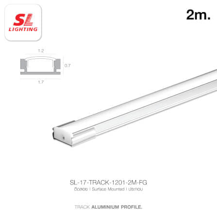 รางไฟเส้นอะลูมิเนียม SL LIGHTING 1201 2 เมตร สีเทา (แบบติดลอย)_3