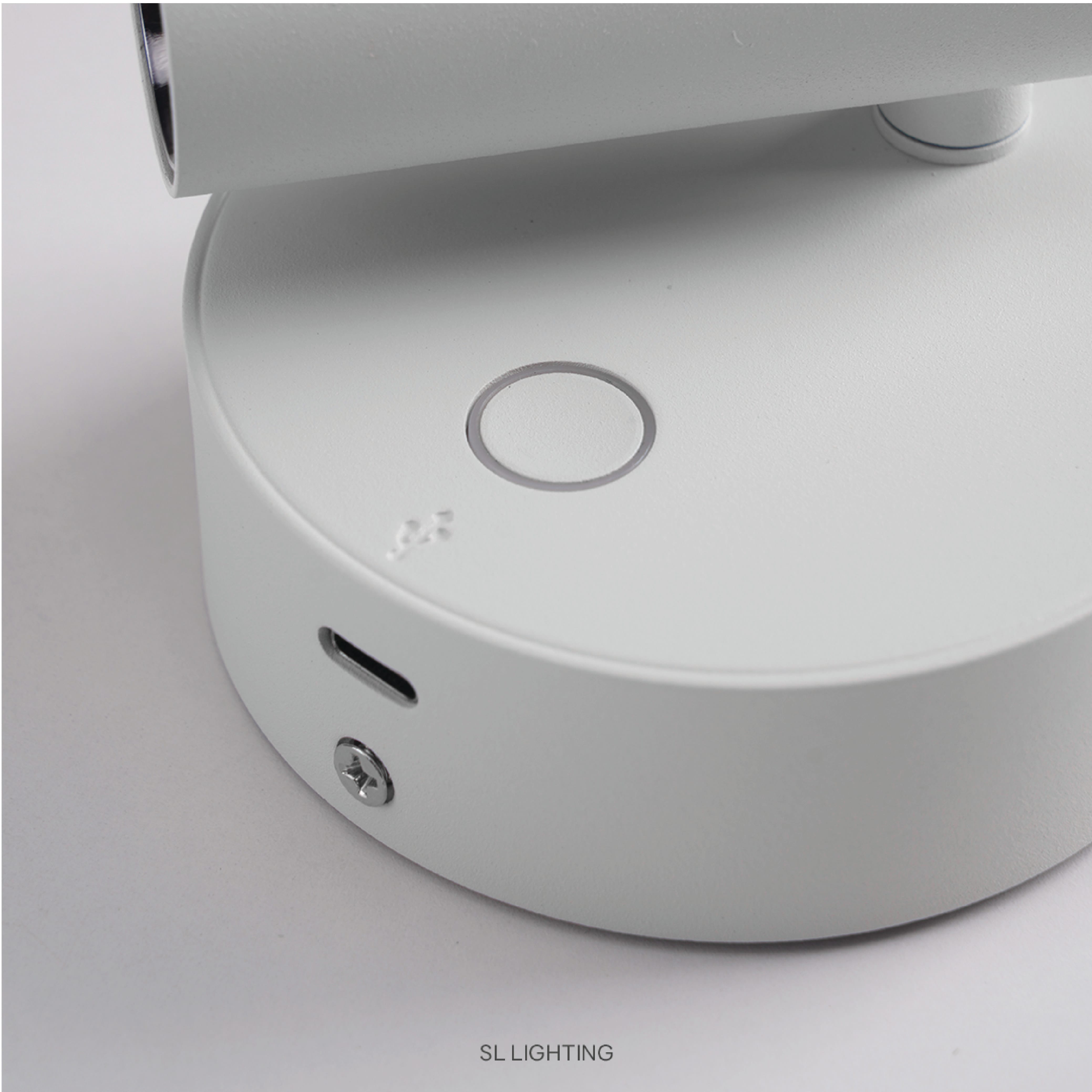 ไฟหัวเตียง LED SL LIGHTING LETTO 3 วัตต์ WARM WHITE Touch Control พอร์ตชาร์จ Type-C สีขาว_3