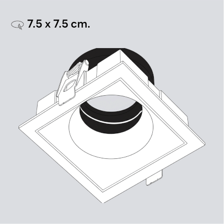 ดาวน์ไลท์ SL LIGHTING GALENA ทรงสี่เหลี่ยม สีขาว_4