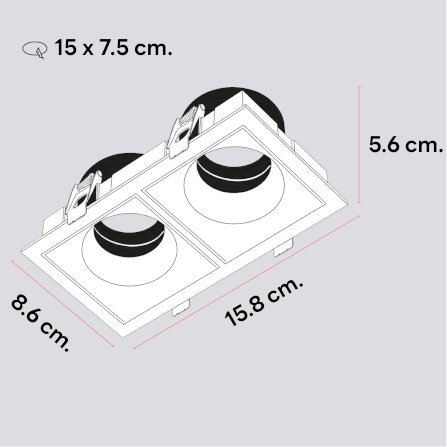 ดาวน์ไลท์ SL LIGHTING GALENA ทรงสี่เหลี่ยม สีขาว_4