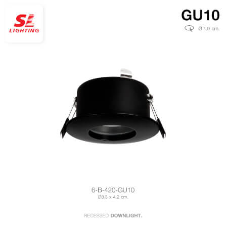 ดาวน์ไลท์ SL LIGHTING 420 ทรงกลม สีดำ_5