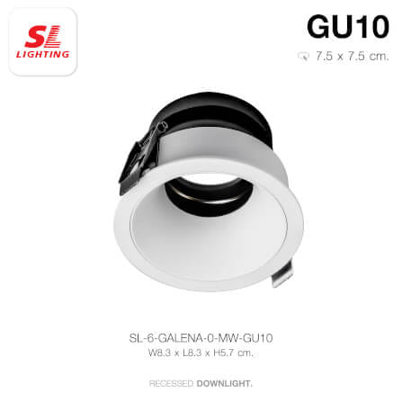 ดาวน์ไลท์ SL LIGHTING GALENA ทรงกลม สีขาว_5