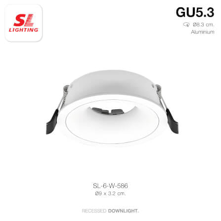ดาวน์ไลท์ SL LIGHTING 586 ทรงกลม สีขาว_6