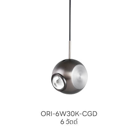 ไฟช่อ LED SL LIGHTING รุ่น ORI 6 วัตต์ แสงวอร์มไวท์ สีไทเทเนียม 1 หัว_6