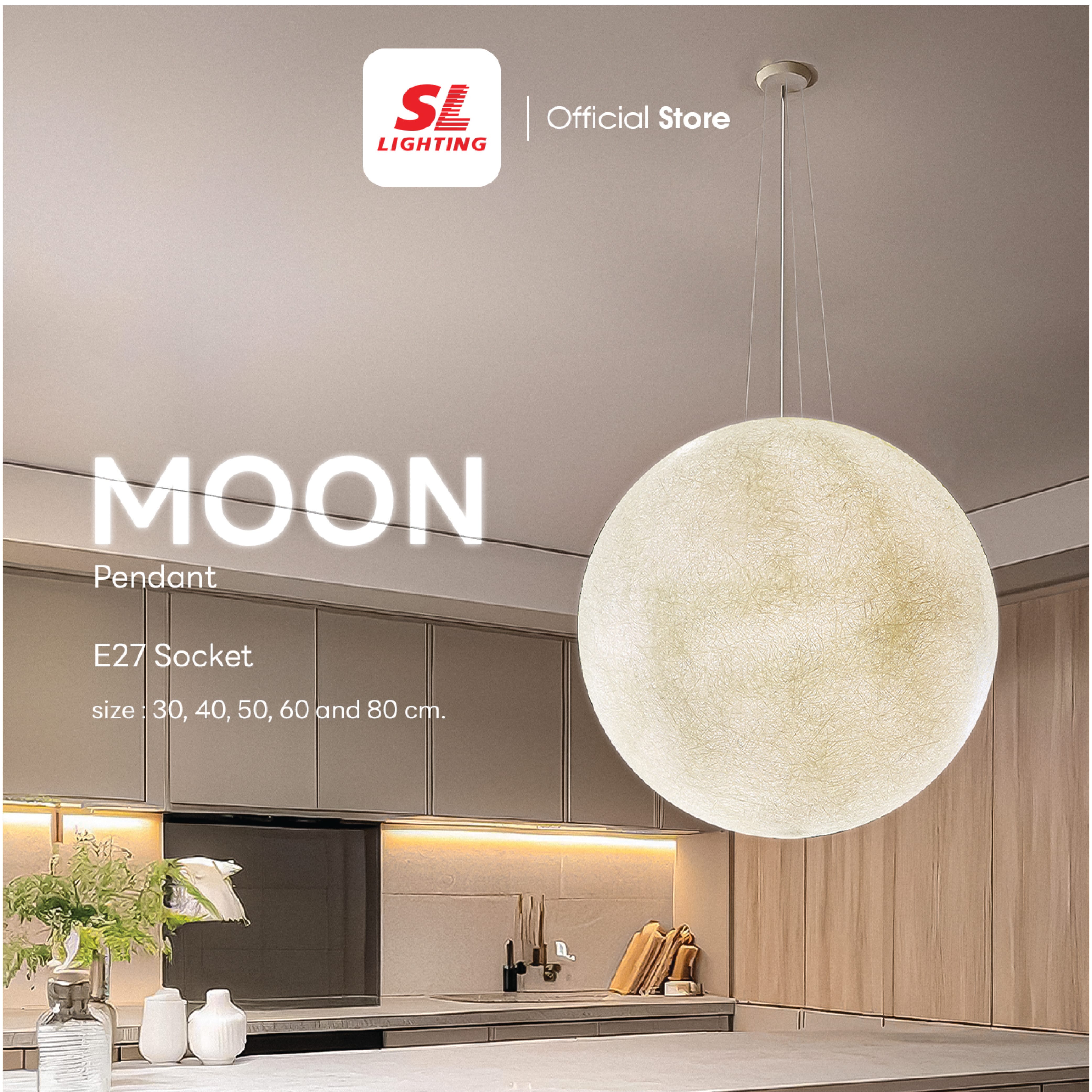 ไฟช่อ SL LIGHTING รุ่น MOON ขนาด 60 ซม. E27 สีขาว 1 หัว_5