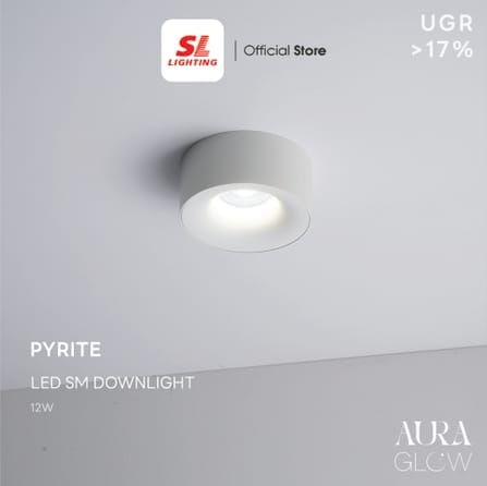 ดาวน์ไลท์ LED SL LIGHTING PYRITE กลม 12 วัตต์ WARM WHITE สีขาว_7