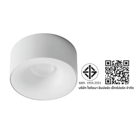 ดาวน์ไลท์ LED SL LIGHTING PYRITE กลม 12 วัตต์ WARM WHITE สีขาว_6
