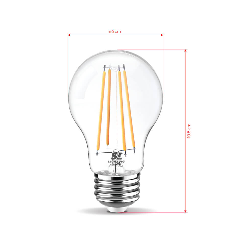 หลอด LED ฟิลาเมนต์ SL LIGHTING CLEAR GLASS A60 6 วัตต์ WARMWHITE E27_1