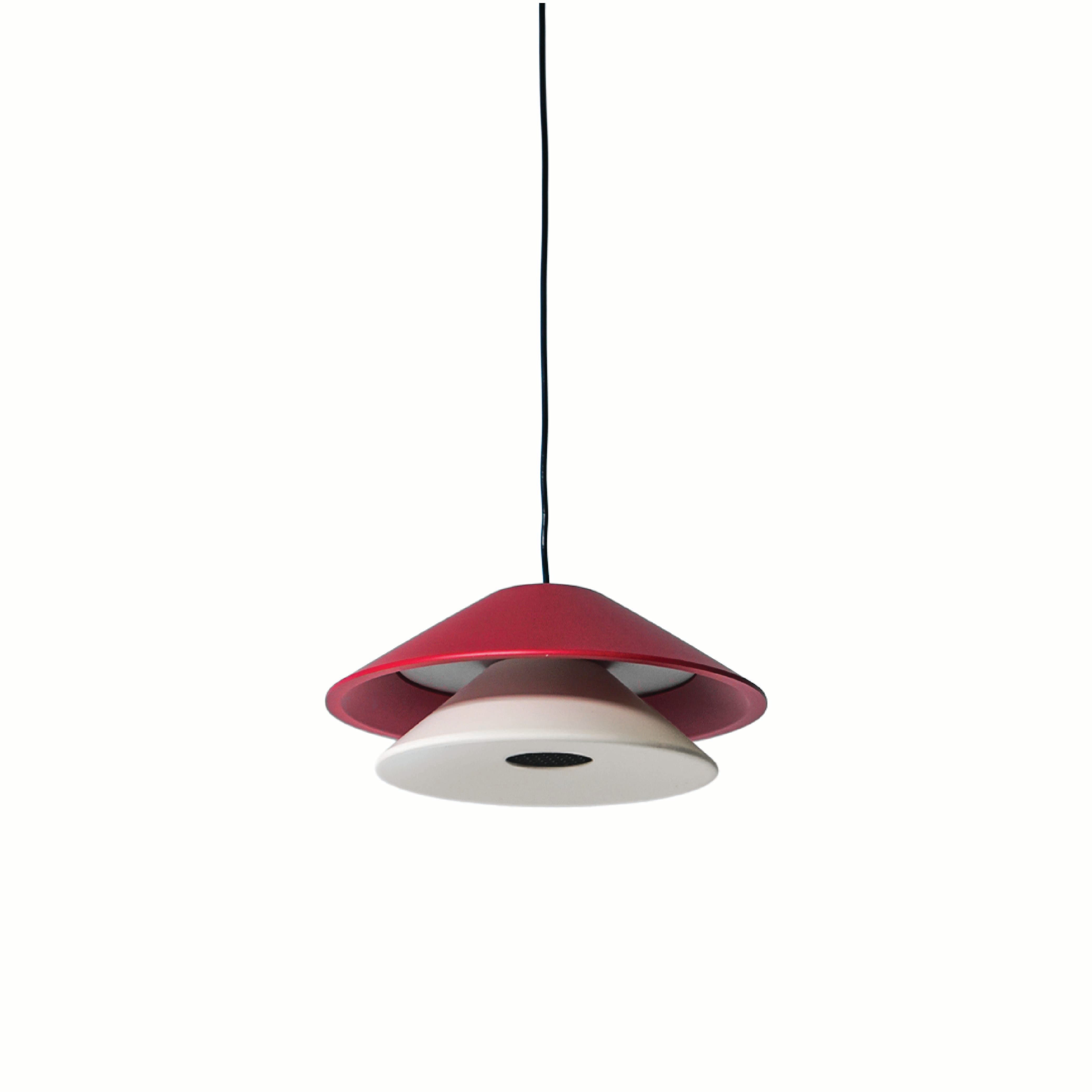 ไฟห้อยเดี่ยว LED SL LIGHTING รุ่น CONE 5 วัตต์ WARM WHITE  สีเบจ/แดง_0