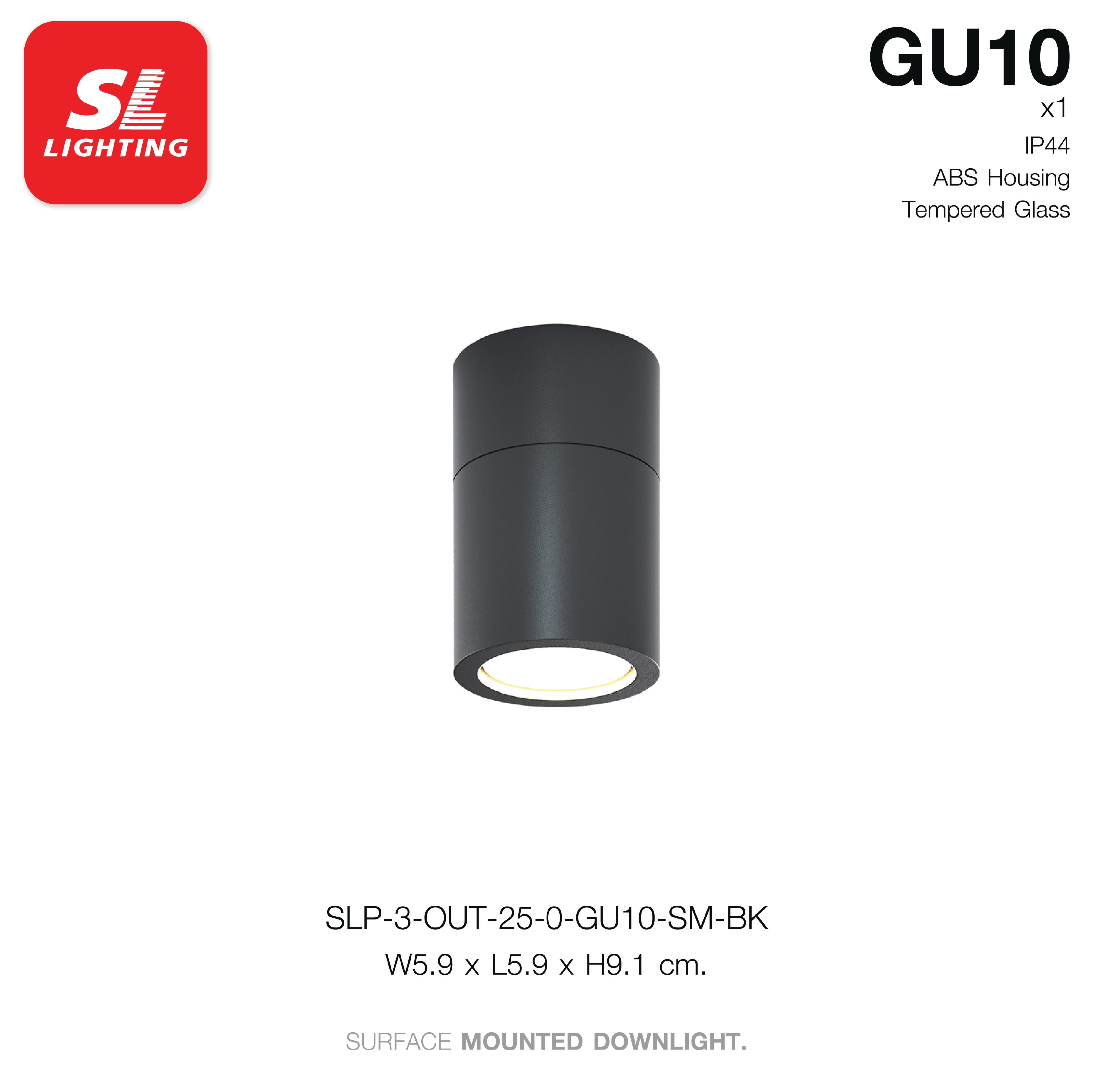 ดาวน์ไลท์ SL LIGHTING OUT-25 กลม GU10 สีดำ_1