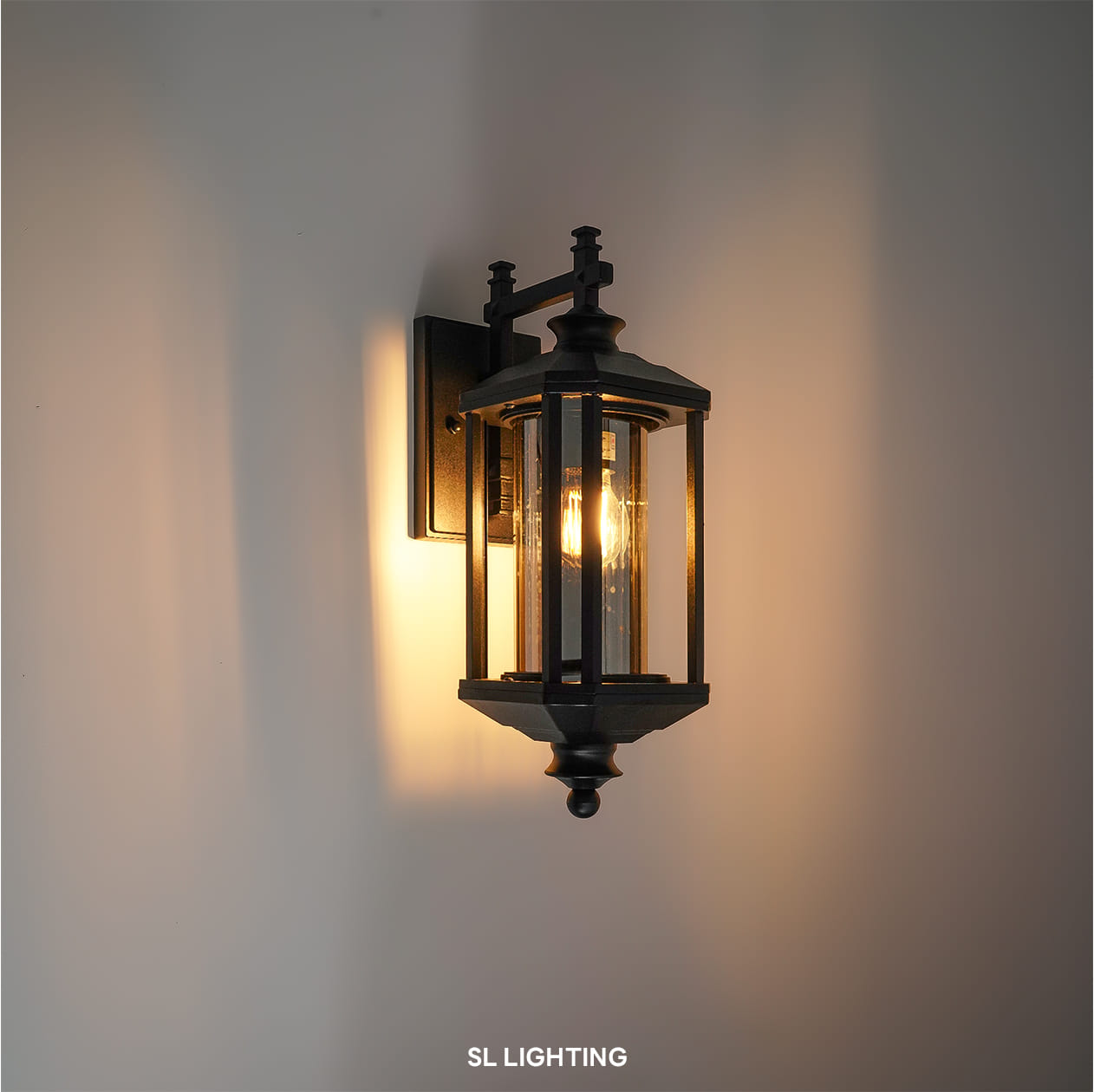 ไฟผนังภายนอก SL LIGHTING 5044W E27 สีดำ เล็ก_1