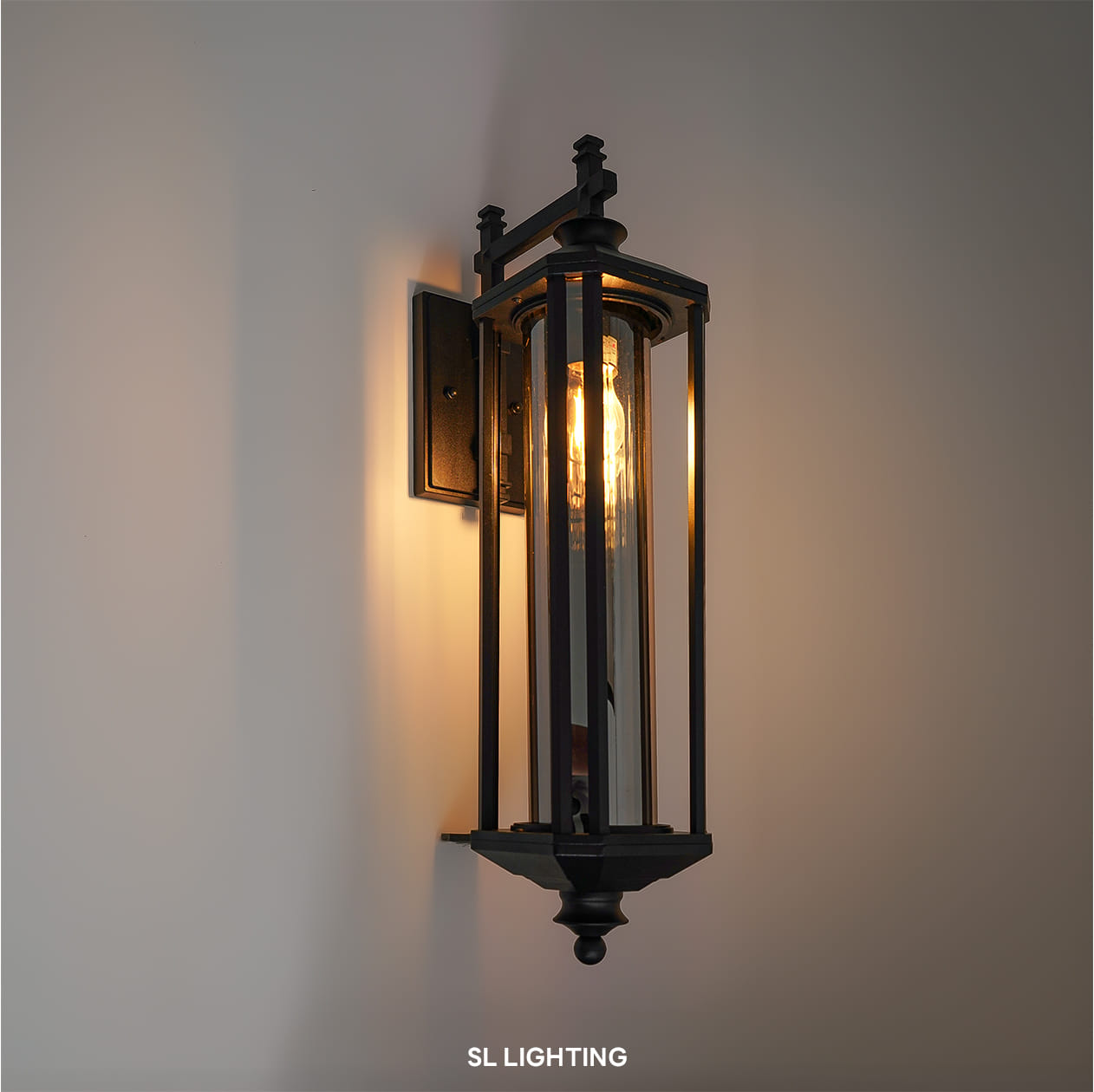 ไฟผนังภายนอก SL LIGHTING 5044W E27 สีดำ ใหญ่_1