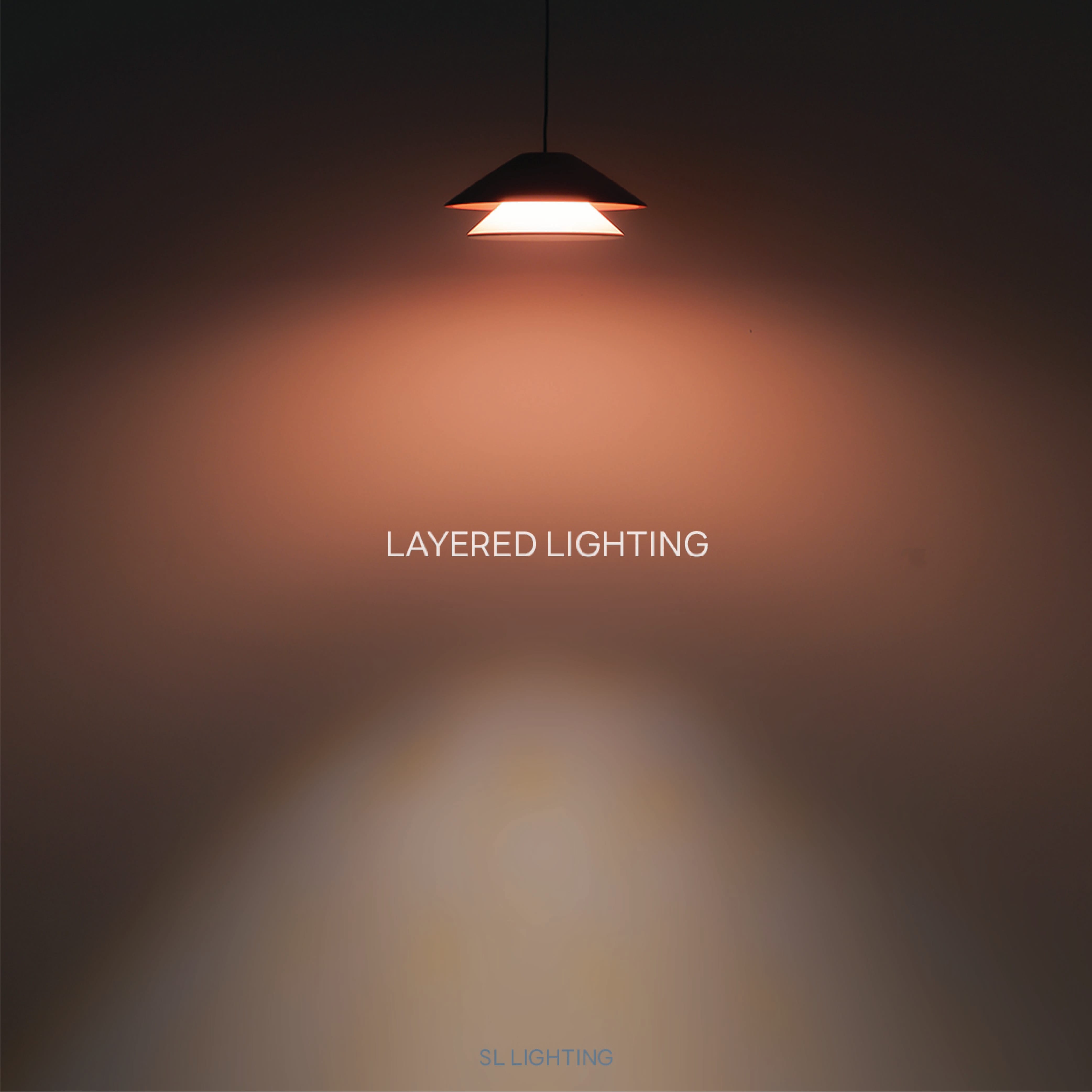 ไฟห้อยเดี่ยว LED SL LIGHTING รุ่น CONE 5 วัตต์ WARM WHITE  สีเบจ/แดง_2