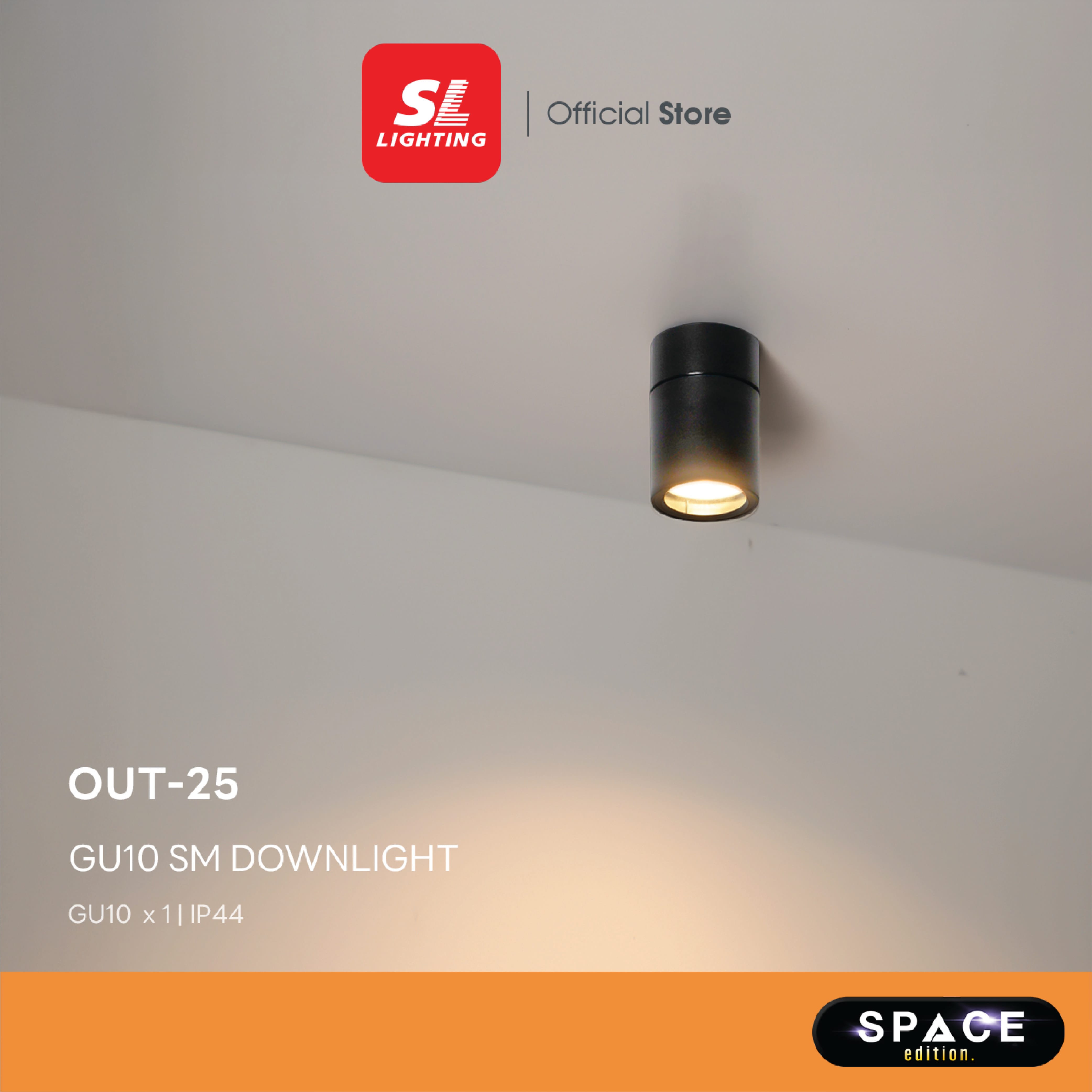 ดาวน์ไลท์ SL LIGHTING OUT-25 กลม GU10 สีดำ_5