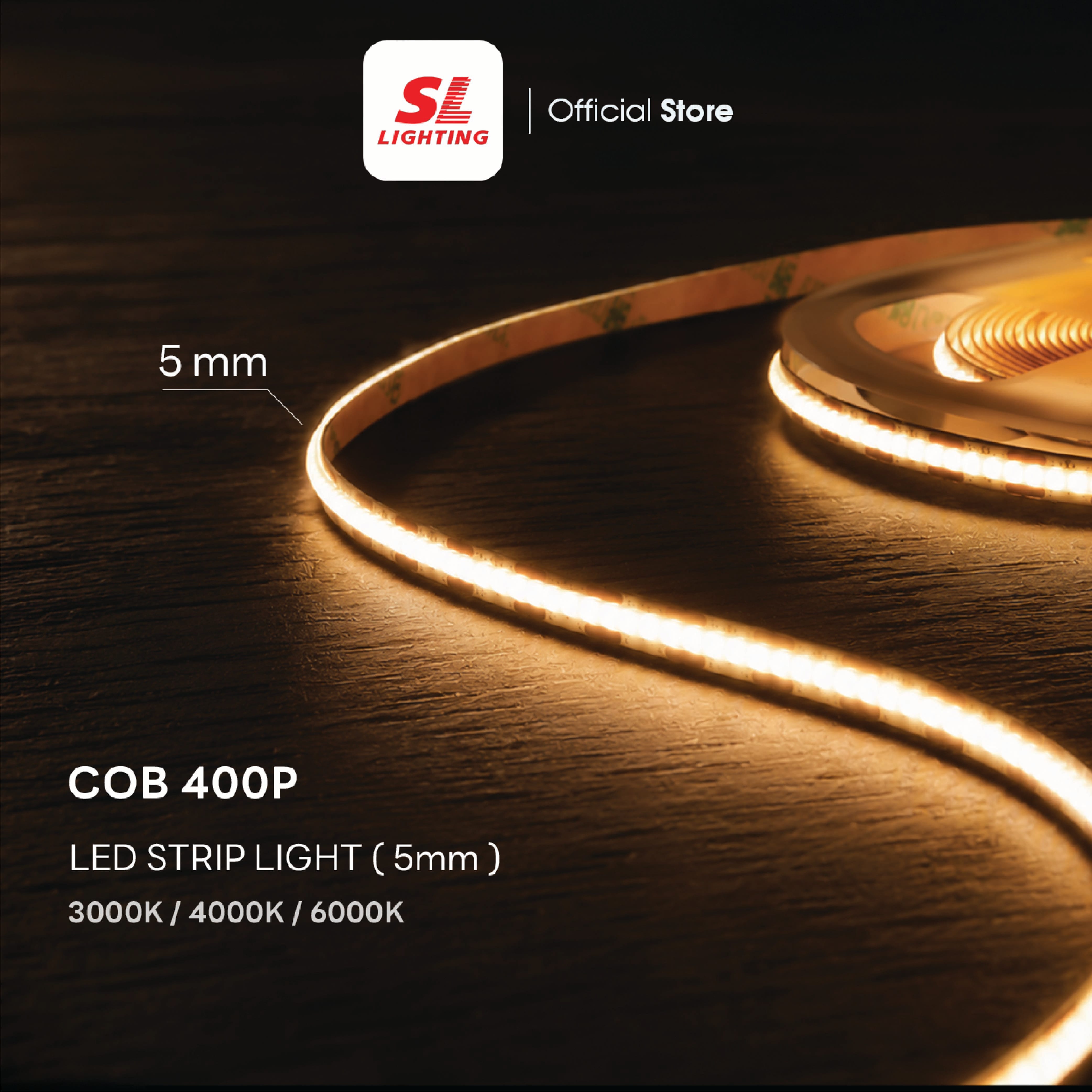 ไฟเส้น LED SL LIGHTING COB 12V 10 วัตต์ 5 เมตร WARM WHITE_6