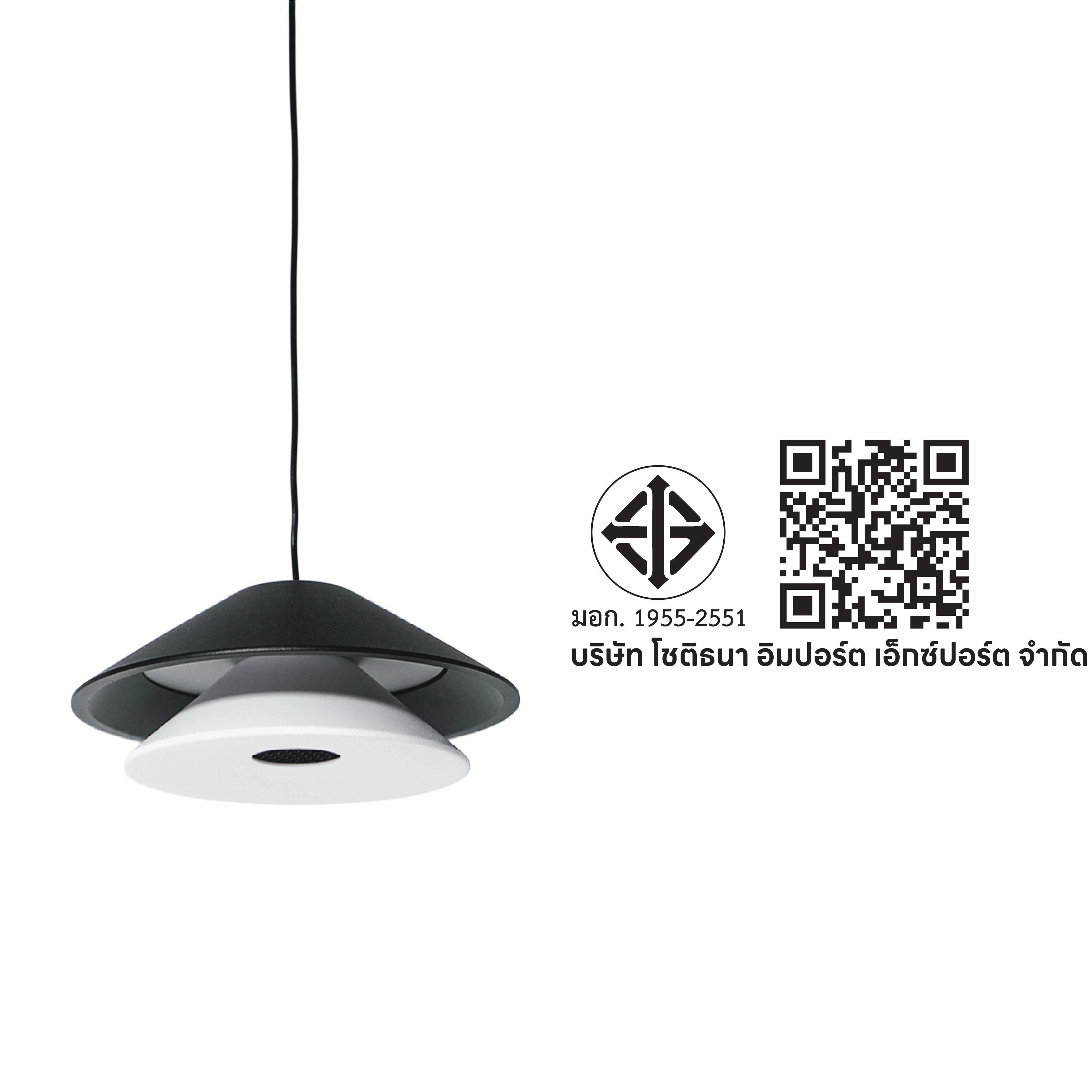 ไฟห้อยเดี่ยว LED SL LIGHTING รุ่น CONE 5 วัตต์ WARM WHITE สีดำ/ขาว_6