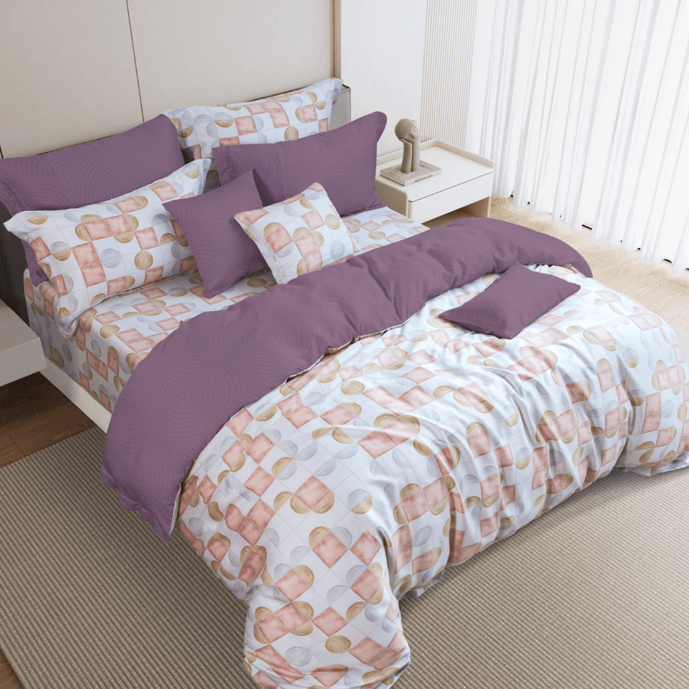ชุดผ้าปูที่นอน 6 ฟุต 5 ชิ้น AKEMI รุ่น ARDENT PRINTS 9557108249943 สี ARTHA (ไม่รวมผ้านวม)_2