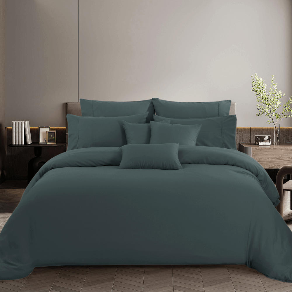 ชุดผ้าปูที่นอน 6 ฟุต 5 ชิ้น AKEMI รุ่น COLOUR RADIANT 9557108579361 สี NIGHT TEAL (ไม่รวมผ้านวม)_1