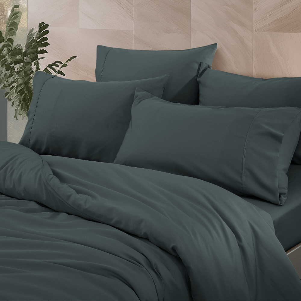 ชุดผ้าปูที่นอน 6 ฟุต 5 ชิ้น AKEMI รุ่น COLOUR RADIANT 9557108579361 สี NIGHT TEAL (ไม่รวมผ้านวม)_2