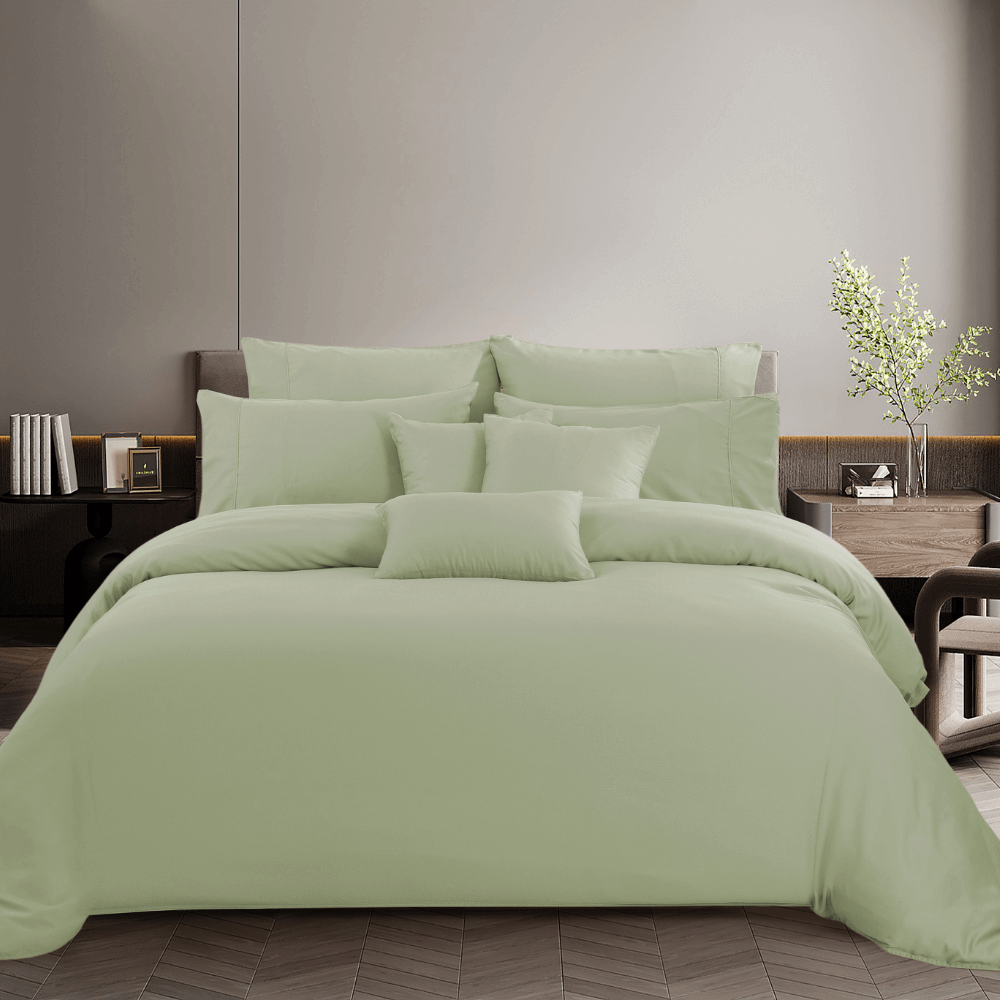 ชุดผ้าปูที่นอน 6 ฟุต 5 ชิ้น AKEMI รุ่น COLOUR RADIANT 9557108579262 สี WILLOW GREEN (ไม่รวมผ้านวม)