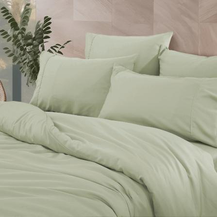ชุดผ้าปูที่นอน 6 ฟุต 5 ชิ้น AKEMI รุ่น COLOUR RADIANT 9557108579262 สี WILLOW GREEN (ไม่รวมผ้านวม)_3