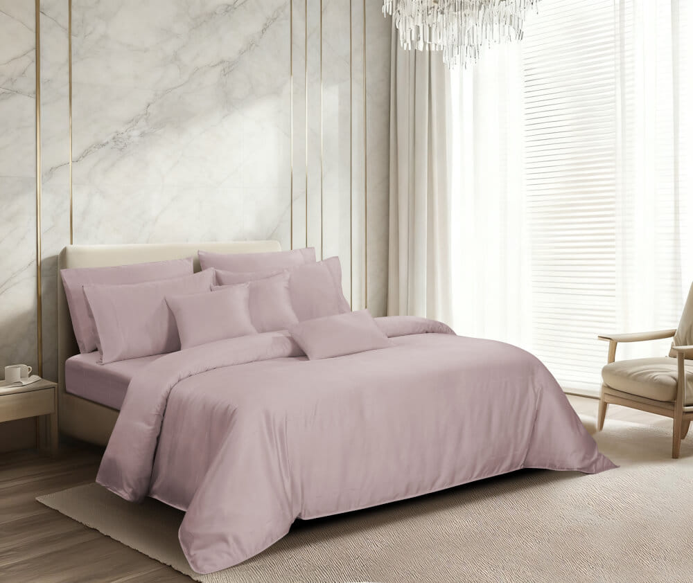 ชุดผ้าปูที่นอน 6 ฟุต 3 ชิ้น AKEMI รุ่น Earnest Dobby 9557108834095 สี Dutton Soft Lilac (ไม่รวมผ้านวม)_2