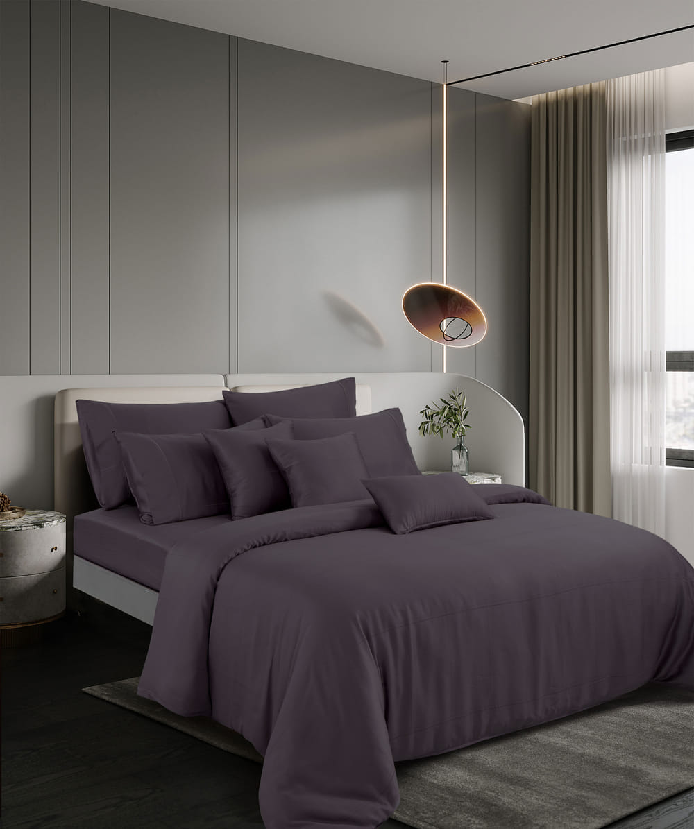 ชุดผ้าปูที่นอน 6 ฟุต 5 ชิ้น AKEMI รุ่น EARNEST DOBBY 9557108482388  สี BAYU GREY (ไม่รวมผ้านวม)