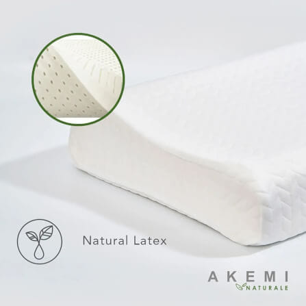 หมอนสุขภาพ ยางพารา AKEMI รุ่น NATURALE VENTILATED CONTOUR 9557108107687 ขนาด 60 X40 CM + 10/12 CM สีขาว_5