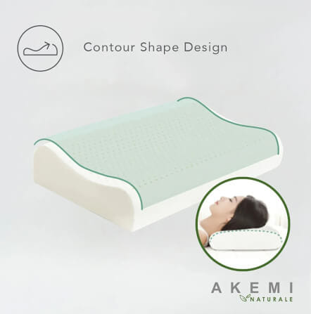หมอนสุขภาพ ยางพารา AKEMI รุ่น NATURALE VENTILATED CONTOUR 9557108107687 ขนาด 60 X40 CM + 10/12 CM สีขาว_6