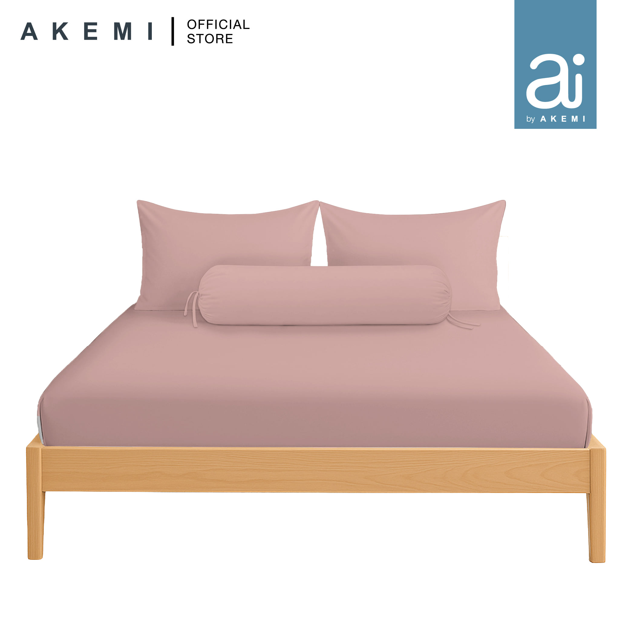ชุดผ้าปูที่นอน 6 ฟุต 5 ชิ้น AI BY AKEMI COLOURJOY สี DARLING PINK (ไม่รวมนวม)_0