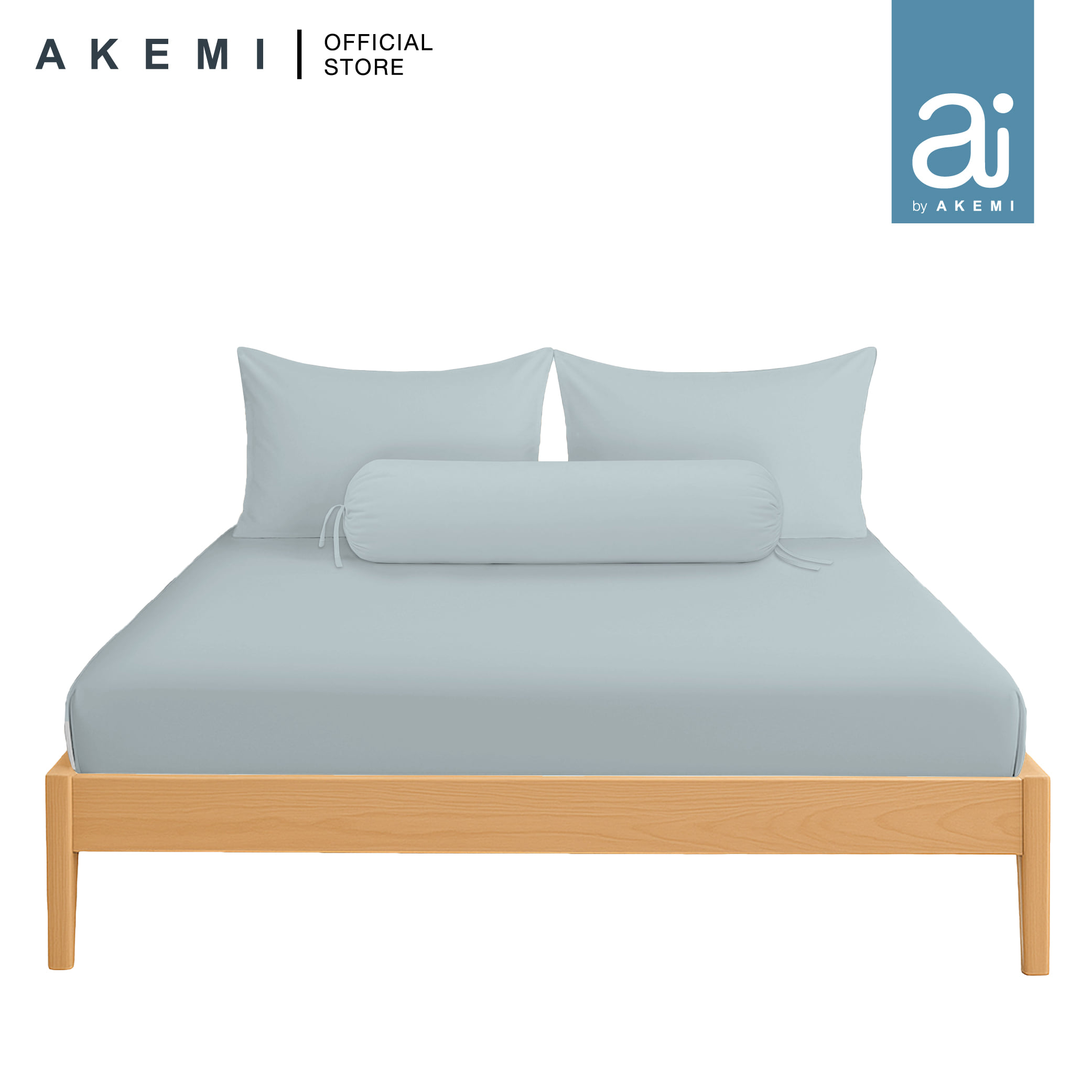 ชุดผ้าปูที่นอน 6 ฟุต 5 ชิ้น AI BY AKEMI COLOURJOY สี DEW BLUE (ไม่รวมนวม)_0