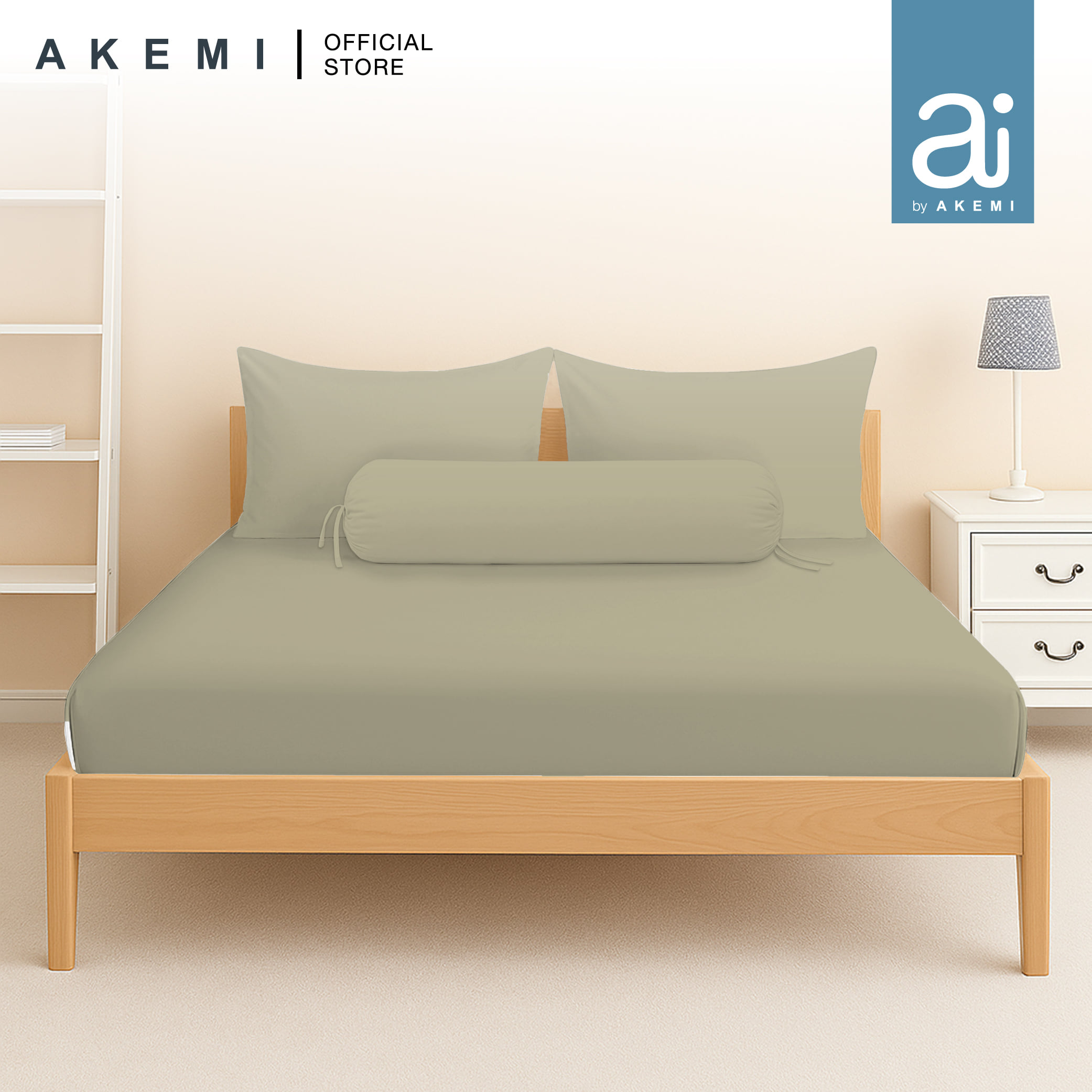ชุดผ้าปูที่นอน 6 ฟุต 5 ชิ้น AI BY AKEMI COLOURJOY สี WHEAT BROWN (ไม่รวมนวม)_1