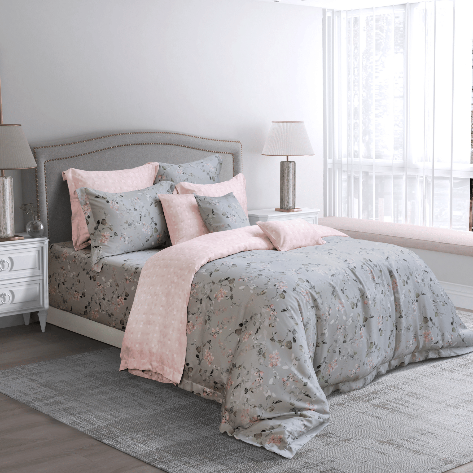 ชุดผ้าปูที่นอน 6 ฟุต 5 ชิ้น AKEMI รุ่น ARDENT PRINTS 9557108479111 สี VEFERA (ไม่รวมผ้านวม)_2